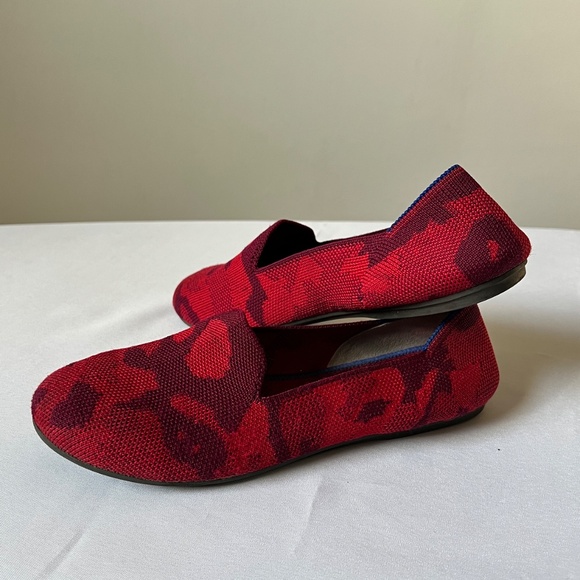 Rothy’s Kids The Loafer Slip On Flats Red Camo Size 4K Round Toe - Picture 9 of 9